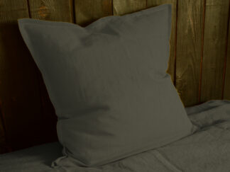 taie d'oreiller en lin français Kaki