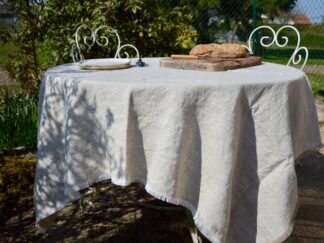 nappe carrée en lin maison normande home decor