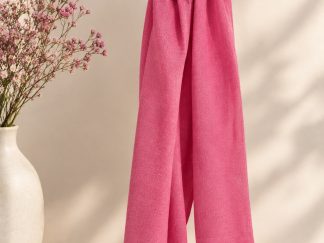 echarpe lin rose fuchsia